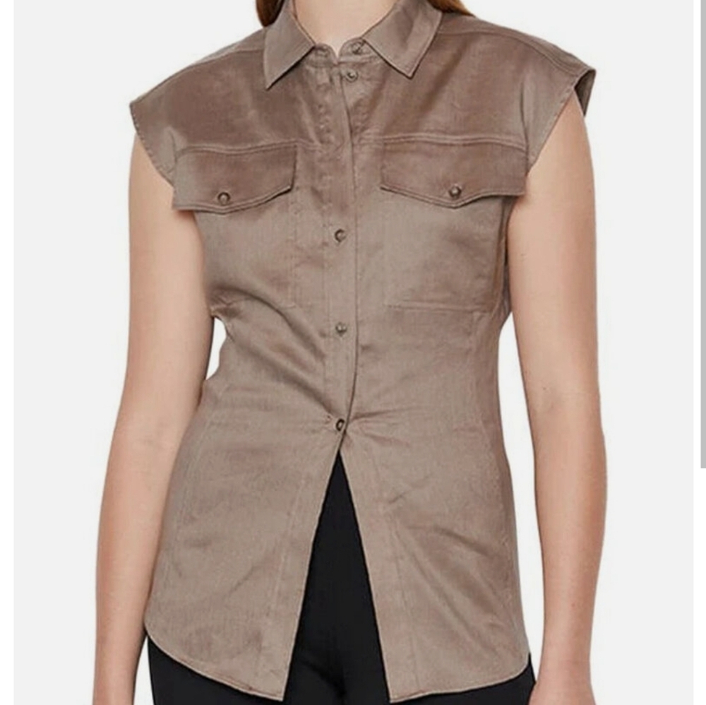 FRAME Arie Button-Up Top